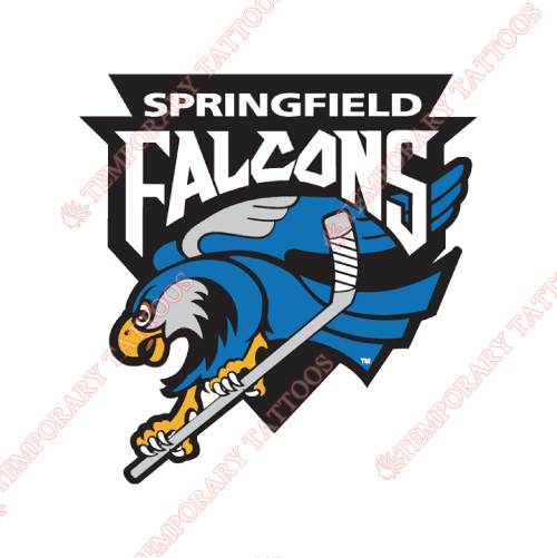 Springfield Falcons Customize Temporary Tattoos Stickers NO.9146